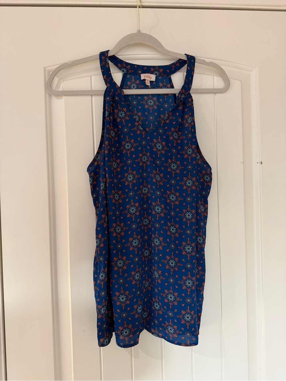 Pixley Blue Floral Halter Camisole